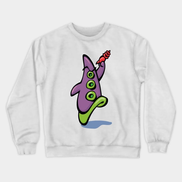 purple tentacle Crewneck Sweatshirt by goatboyjr